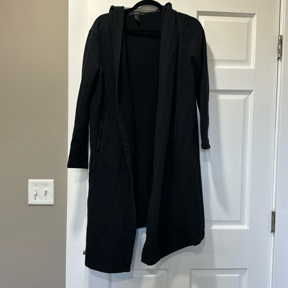 Hooded Black Trench Coat